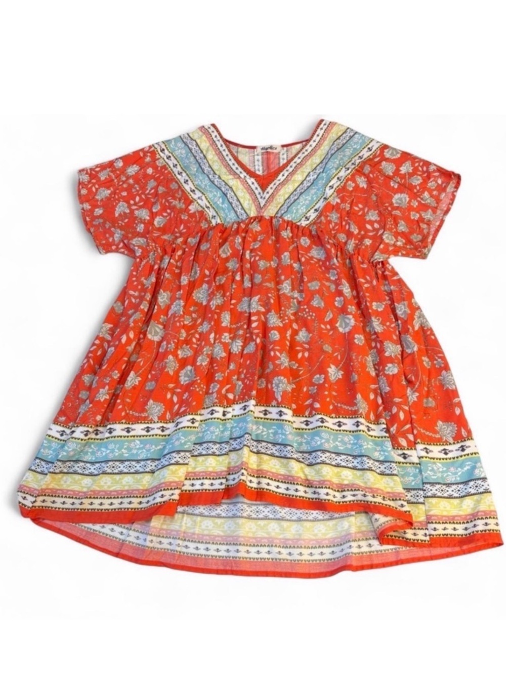 Haptics Floral Boho Peasant Dress Women’s 3X Festival Vacation Summer Colorful